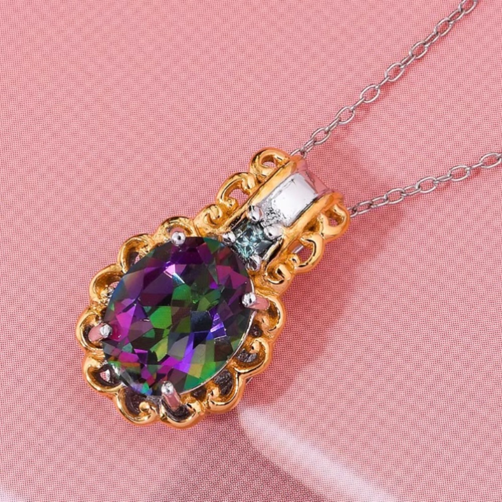 💚Green Mystic Topaz Pendant Necklace💚